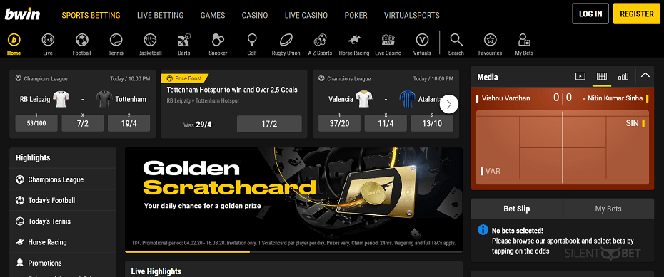 Bwin Home Page